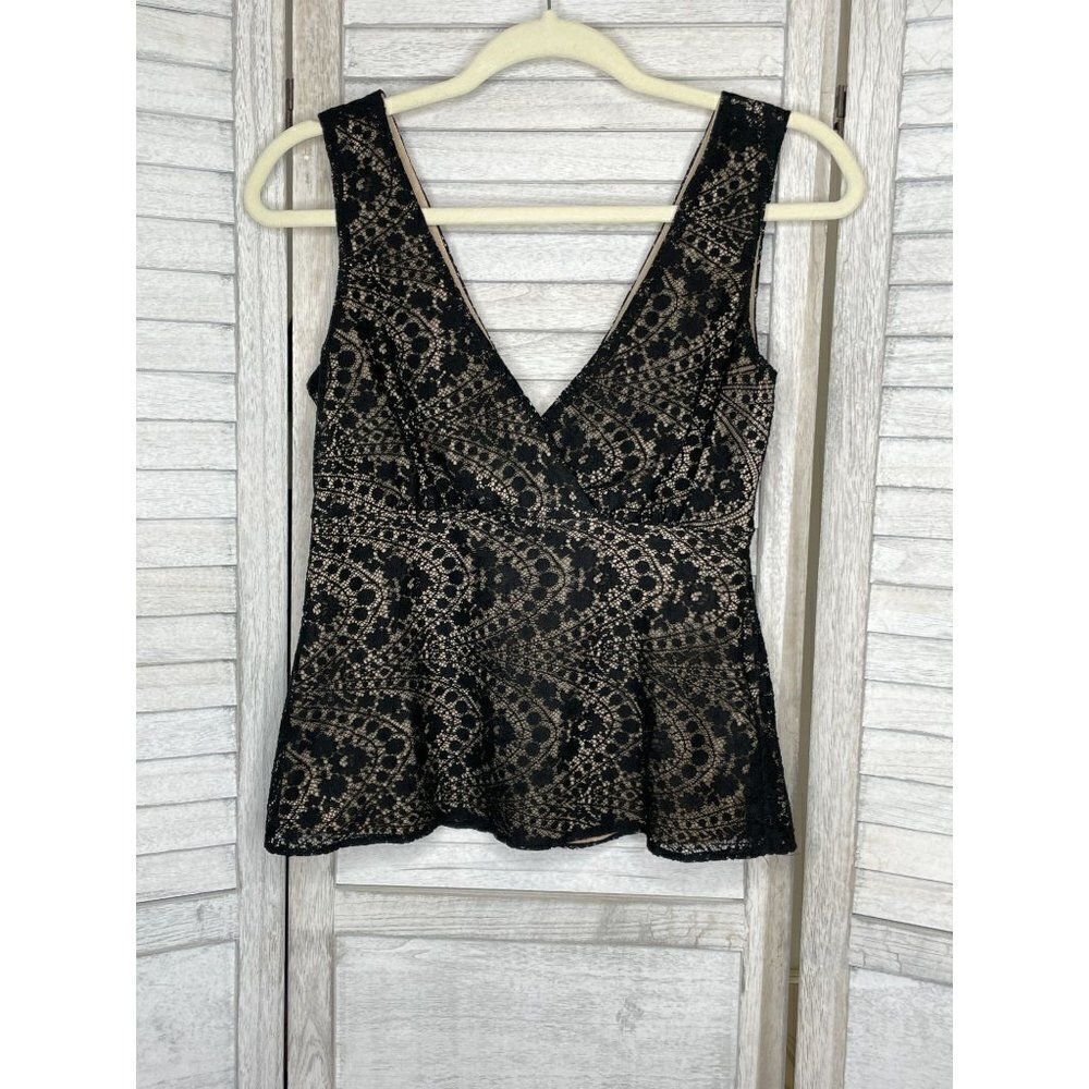 H&M Black Lace Tank Top Size 4 NWOT